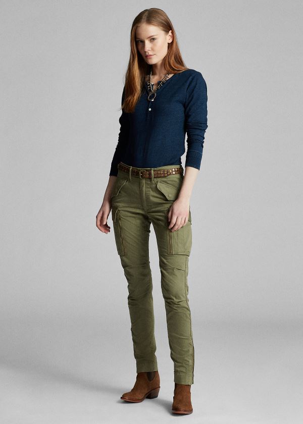 Ralph Lauren Stretch Skinny Cargo Bukser Dame Danmark (GJLSK4359)